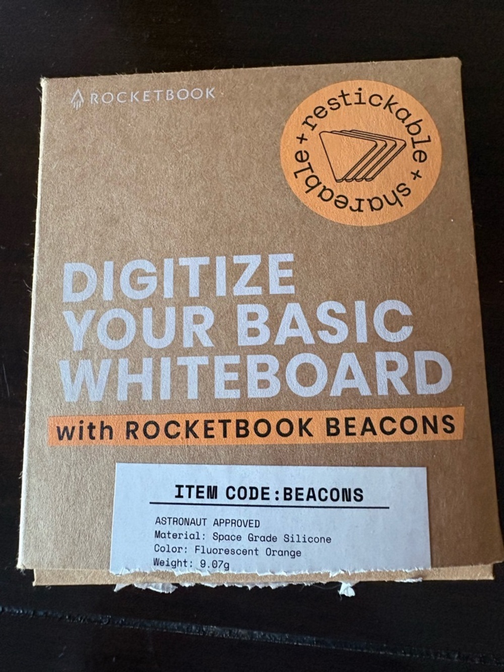 Rocketbook with Beacons - Fluorescent Orange Sticky Markers